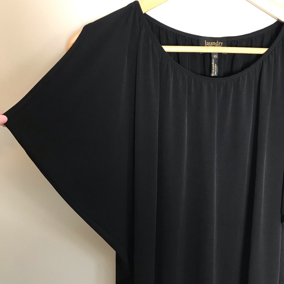 Laundry Shelli Segal Black Cold Shoulder Dress XS - Picture 3 of 7